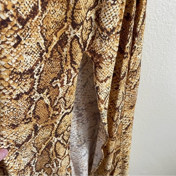 Reformation Crimini Boa Snake Print Slip Dress Size 6 - Picture 7 of 11